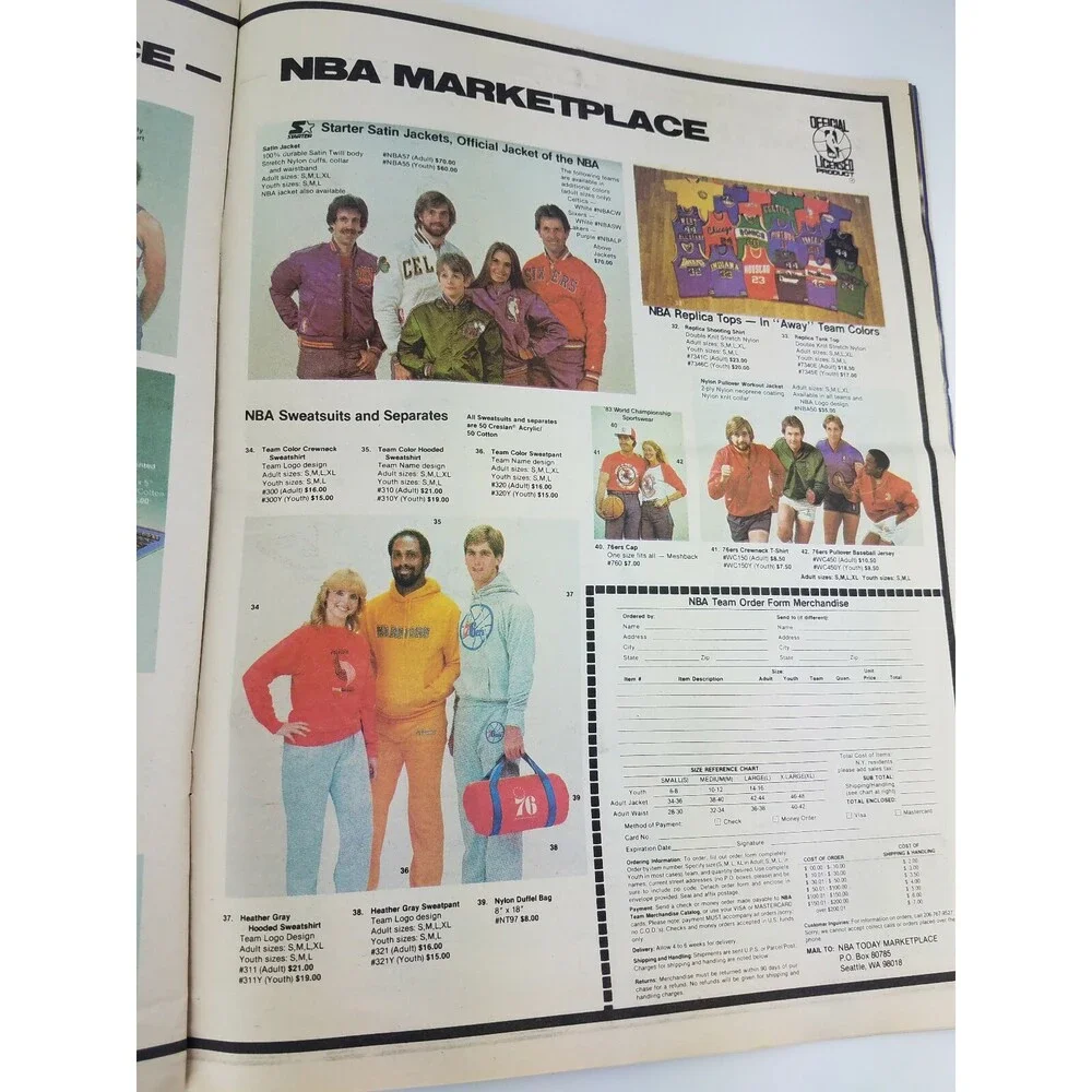 RARE 1984 NBA Today Newspaper Magazine Basketball Jack Ramsey BLAZERS Vtg 80s